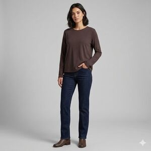 Talbots Brown Long Sleeve Tee Size XL